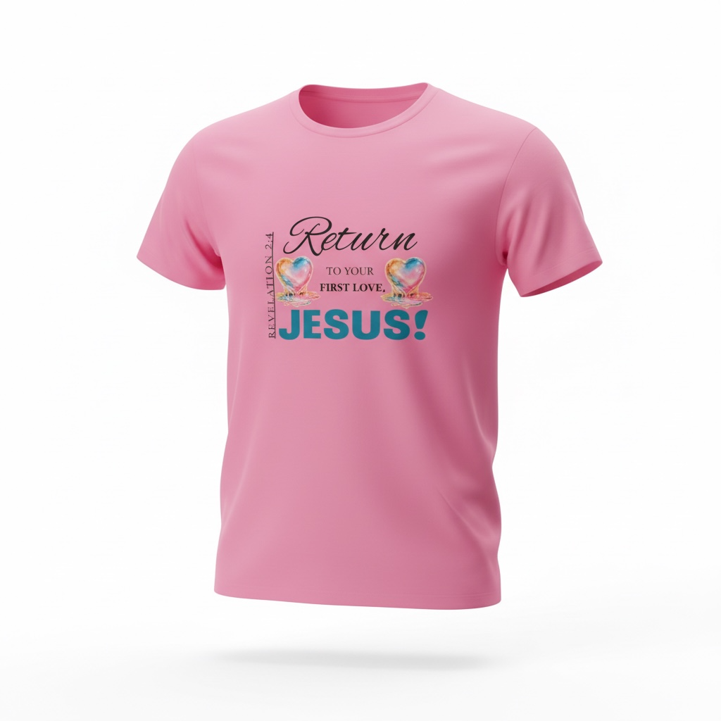 Return to Your First Love Tee – Jesus Edition (PINK)