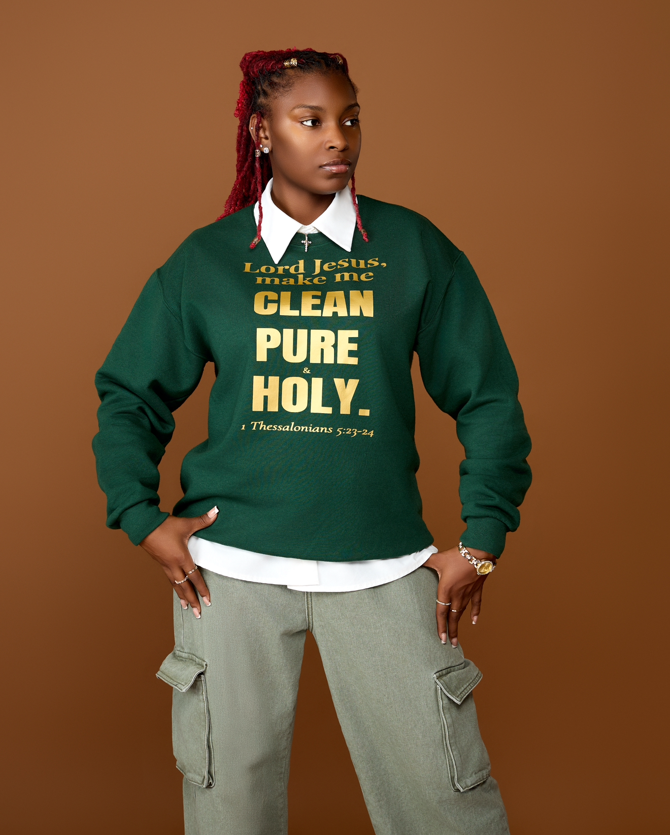 "Lord Jesus, make me CLEAN, PURE, & HOLY” Sweatshirt